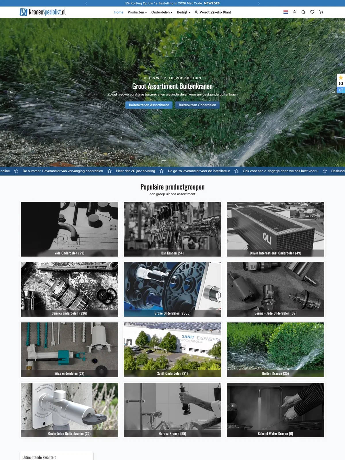 Kranenspecialist Shopify store screenshot