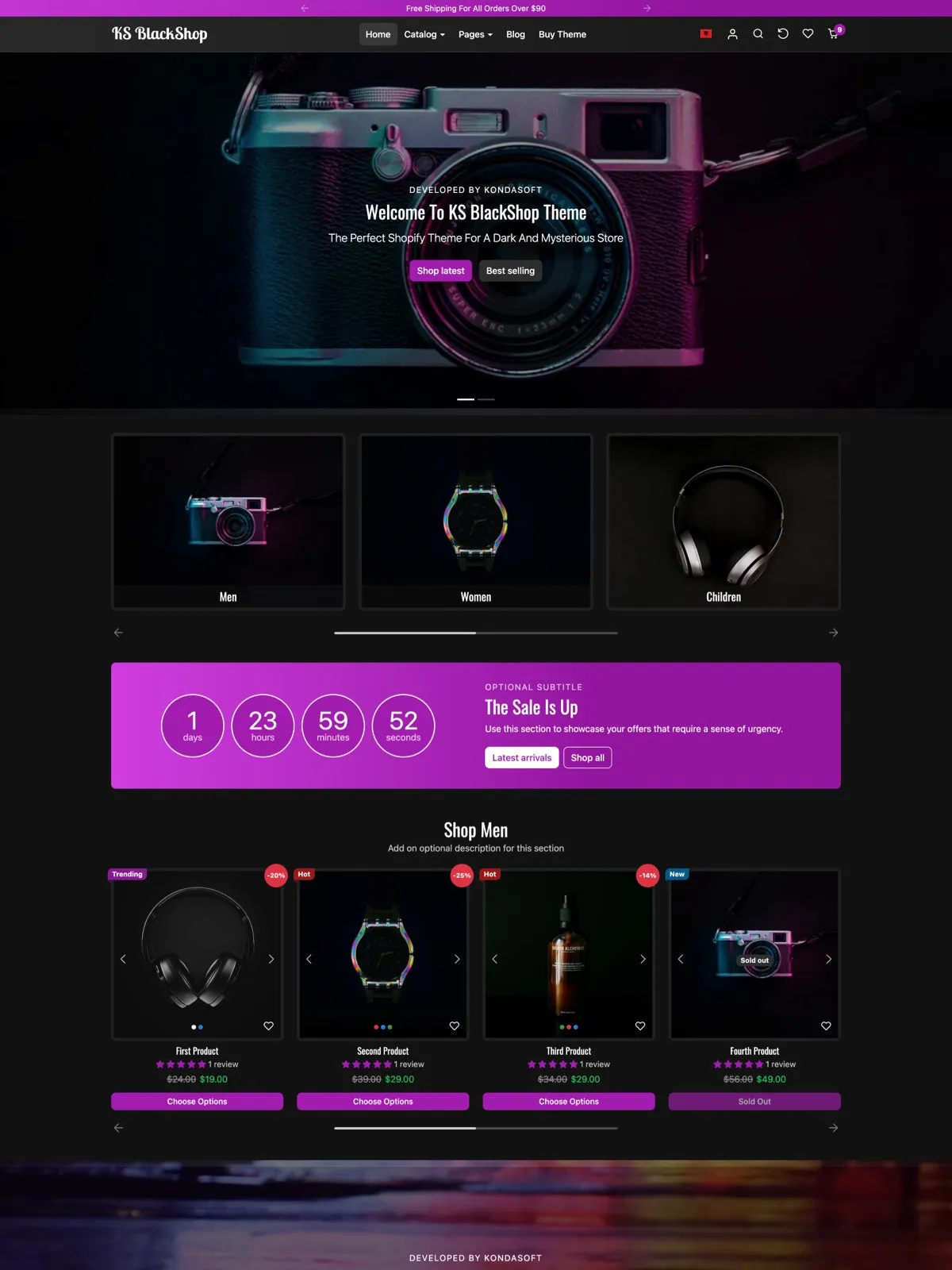 KS BlackShop theme preview