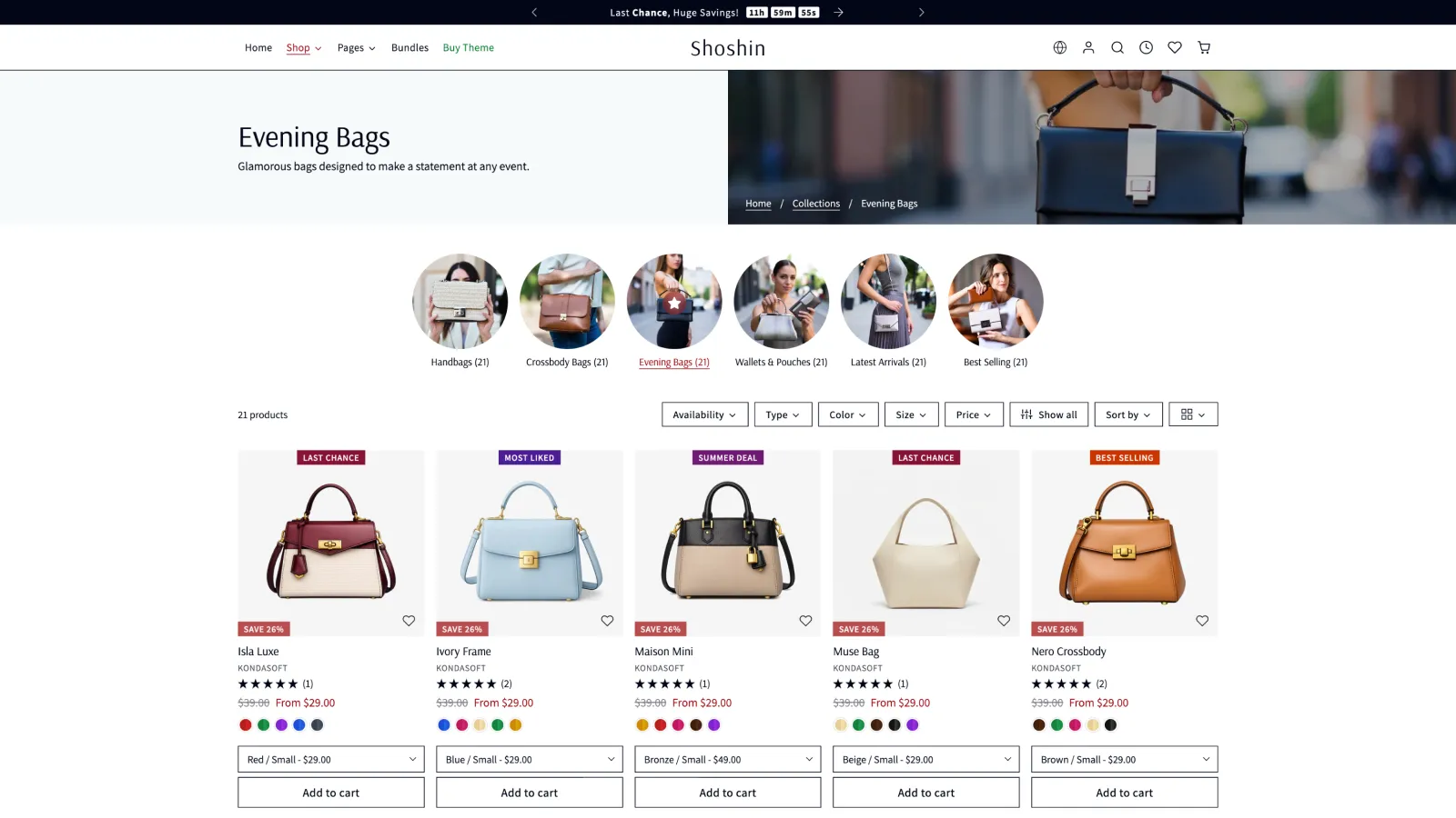 Shoshin Shopify theme preview