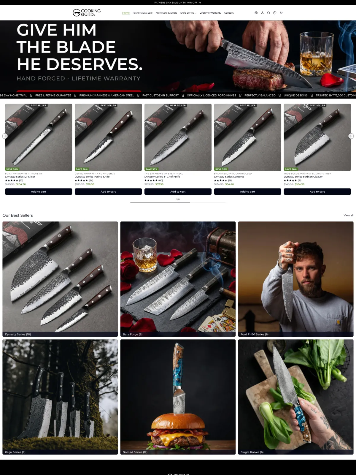The Cooking Guild Shopify store screenshot